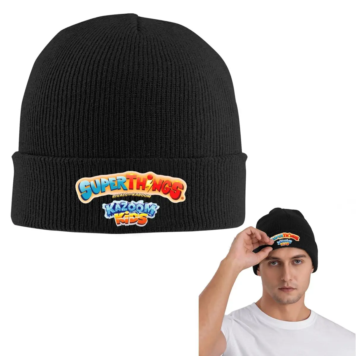 

Superthings теплая вязаная шапка модная шапка-капот осень-зима уличные шапки шапки для мужчин женщин взрослых
