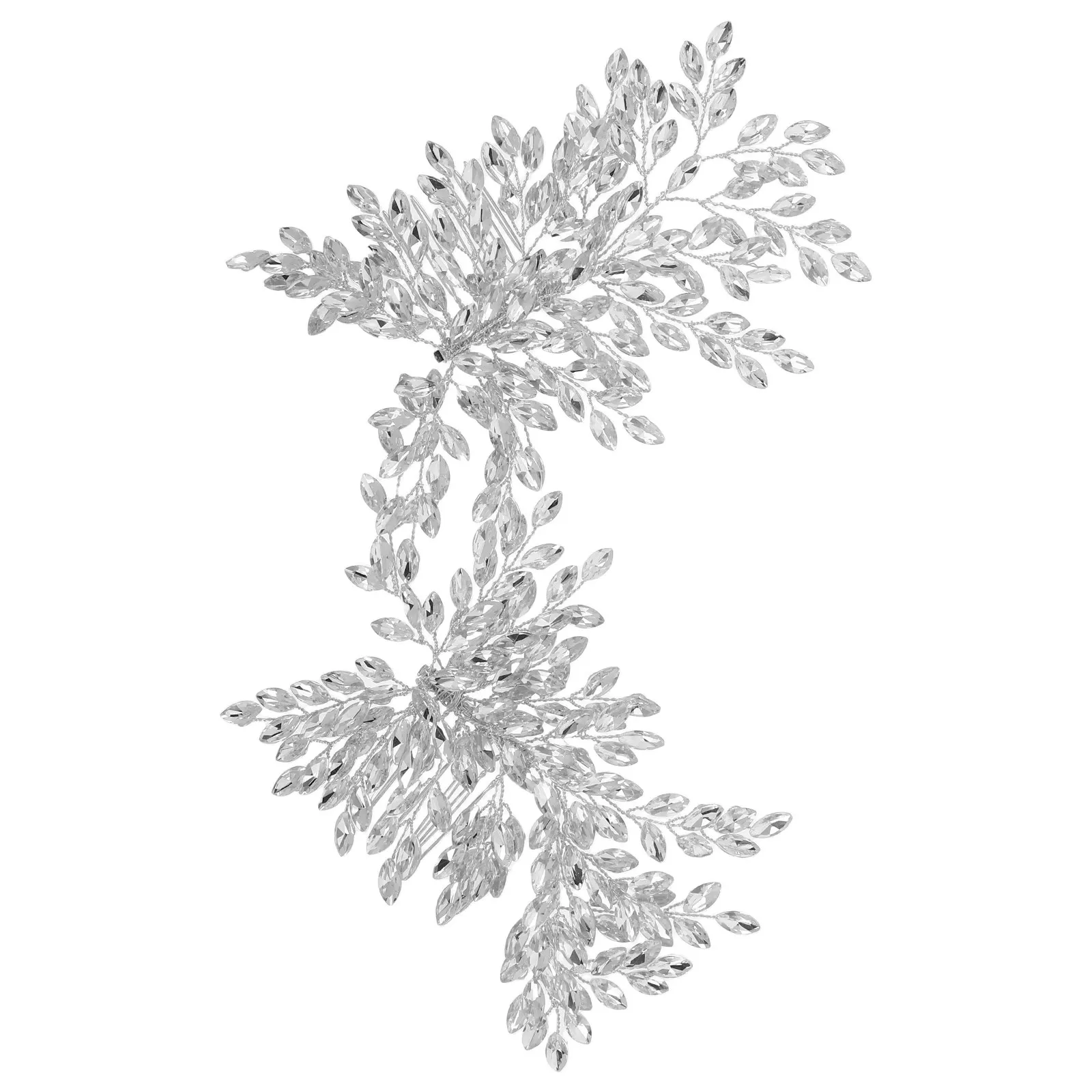 

Handmade Rhinestone Bridal Hair Comb Silver Side Hairpiece Wedding Hair Accessory Bride Bridal Headdress Wedding Hairstyles