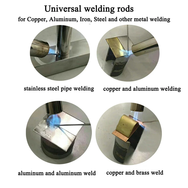 10/20Pcs Low Temperature Easy Melt Aluminum Universal Silver Welding Rod Cored Wire Rod Solder No Need Solder Powder Weld Bar