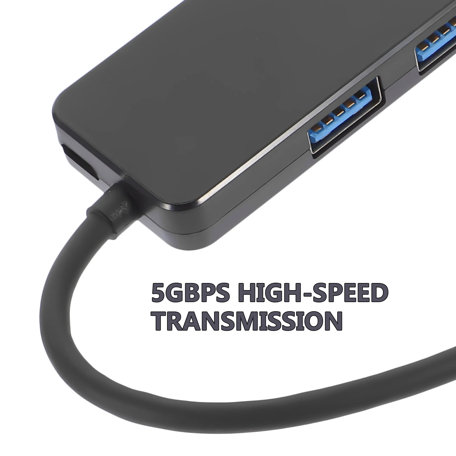 

4 Ports Usb 3.0 Hub Multifunction Data Splitter Power Expansion Adapter 5Gbps Transfer Plug Play Multi-Port Usb Hub Portable