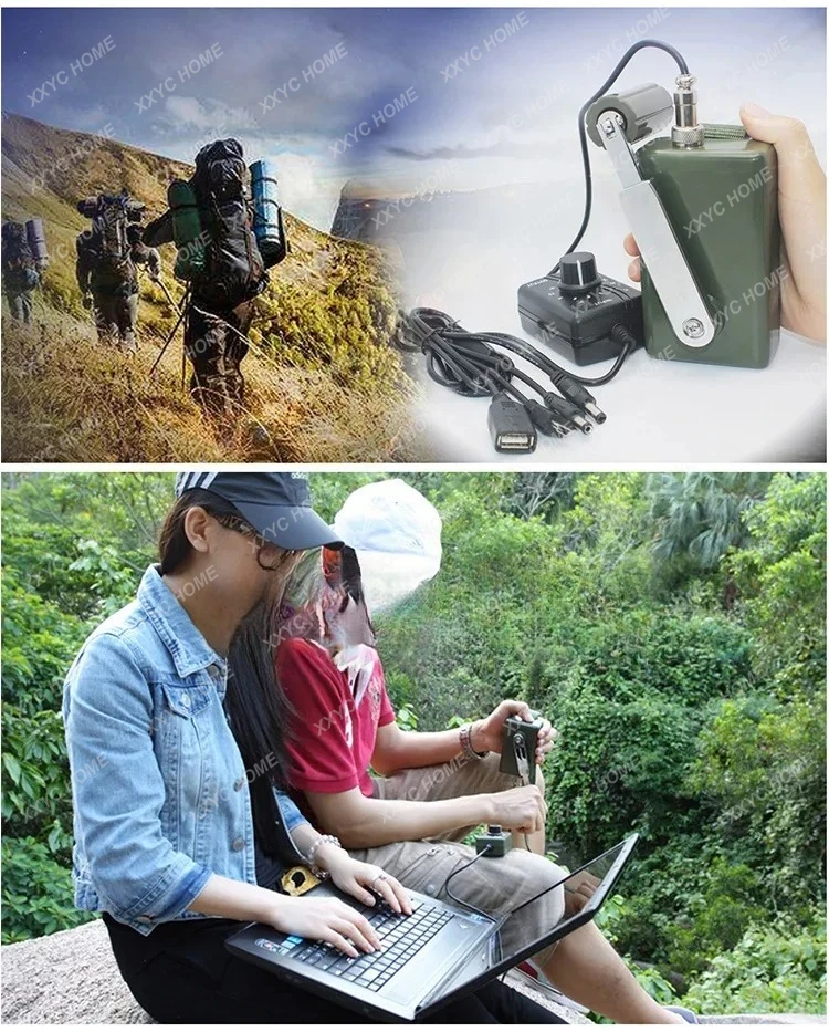30W Hand Crank Generator Shockproof Hand Crank Generator for Computer, small laptop, shortwave radio, regular cell phone