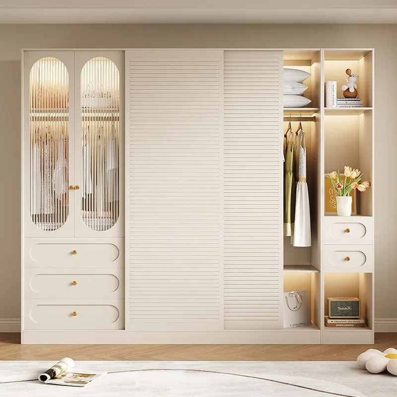 

European Luxury Wardrobes Closet Wooden Rack Long White Cute Wardrobes Storage Adult Tall Guarda Roupas Furniture For Home
