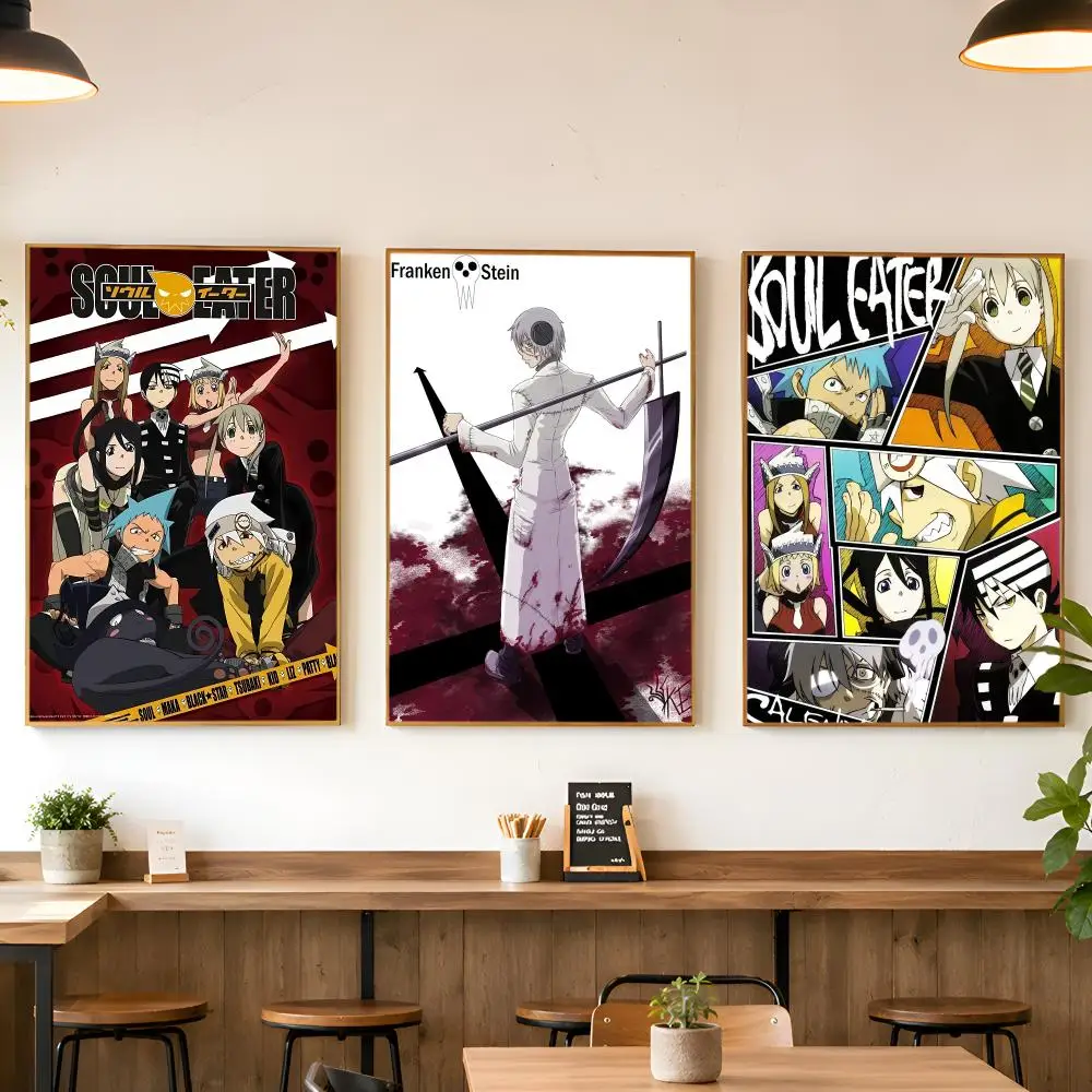 Classic Anime S-Soul EaterS Poster Matte Wall Peel And Stick Decor Bedroom Living Room Office Dorm Home