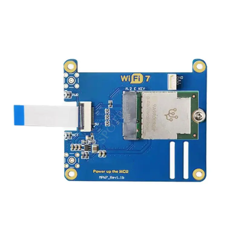 Raspberry Pi 5 PCIe to WiFi7 Adapter Board MPW7 Is Suitable for Google TPU BE200 AX210