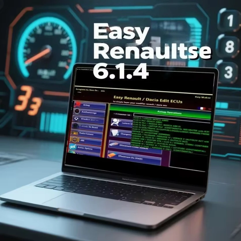برنامج سهل Renault 6.1.4 لمبرمج Renault ECU وسادة هوائية شفافة ومفاتيح بطاقة UCH Cleaner WORK مع OBDLink Renolink #1