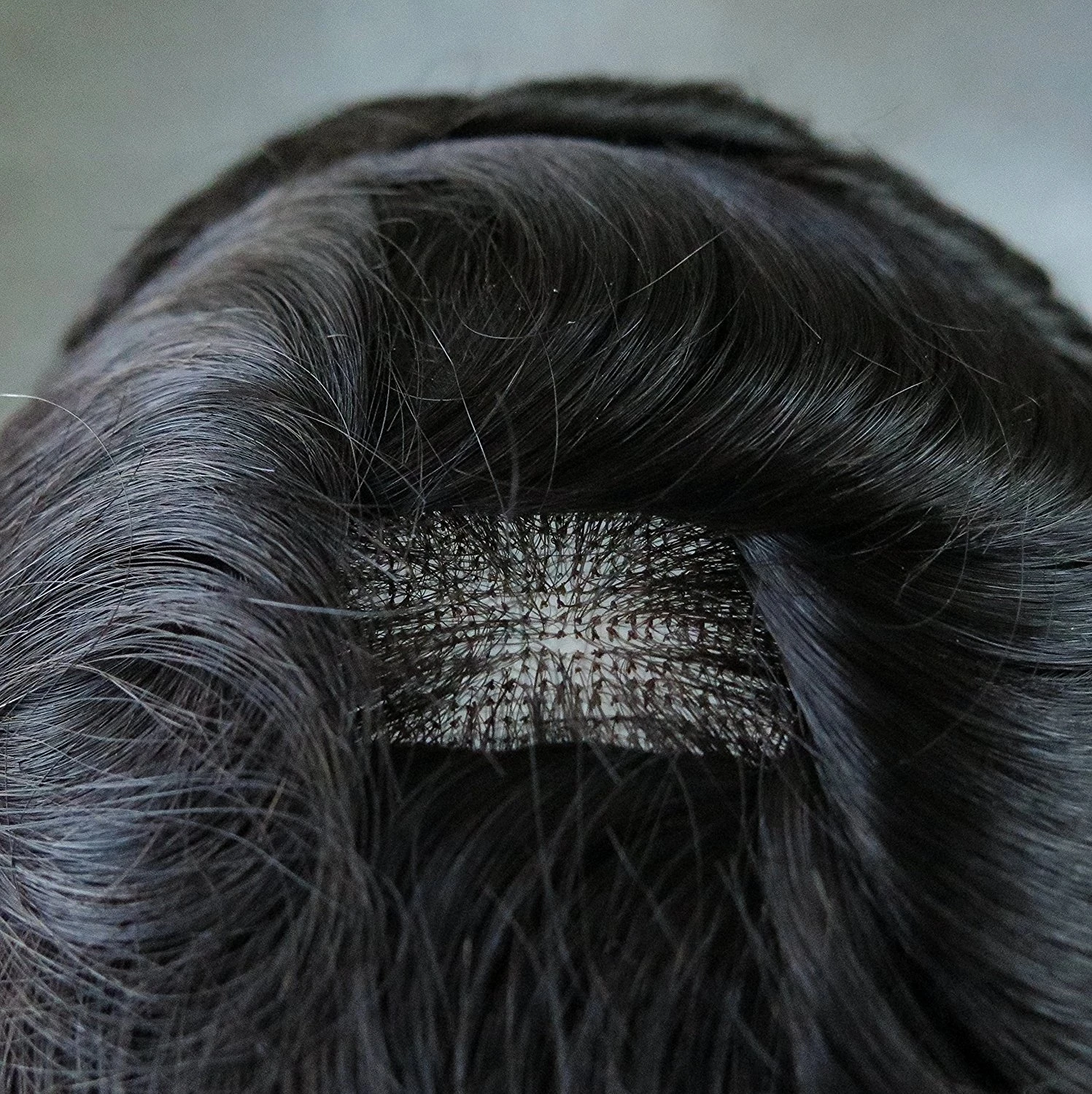 Rambut palsu baru untuk pria garis rambut alami renda penuh 100% rambut manusia Wig diputihkan simpul hitam warna pria Sistem prostesis