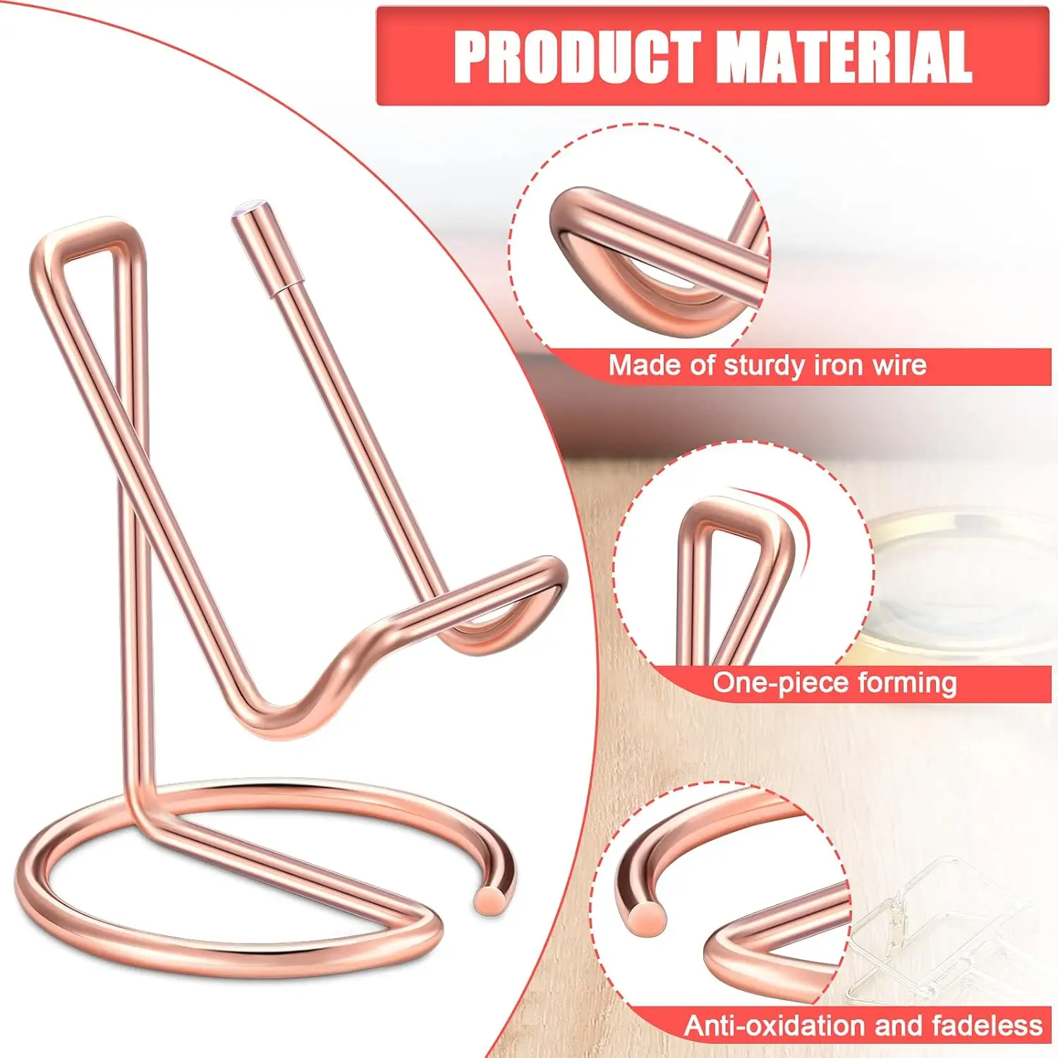 Porta biglietti da visita in metallo da 2 pezzi per scrivania, supporto per telefono cellulare, supporto per espositore per biglietti da visita in linea elegante, desktop da ufficio