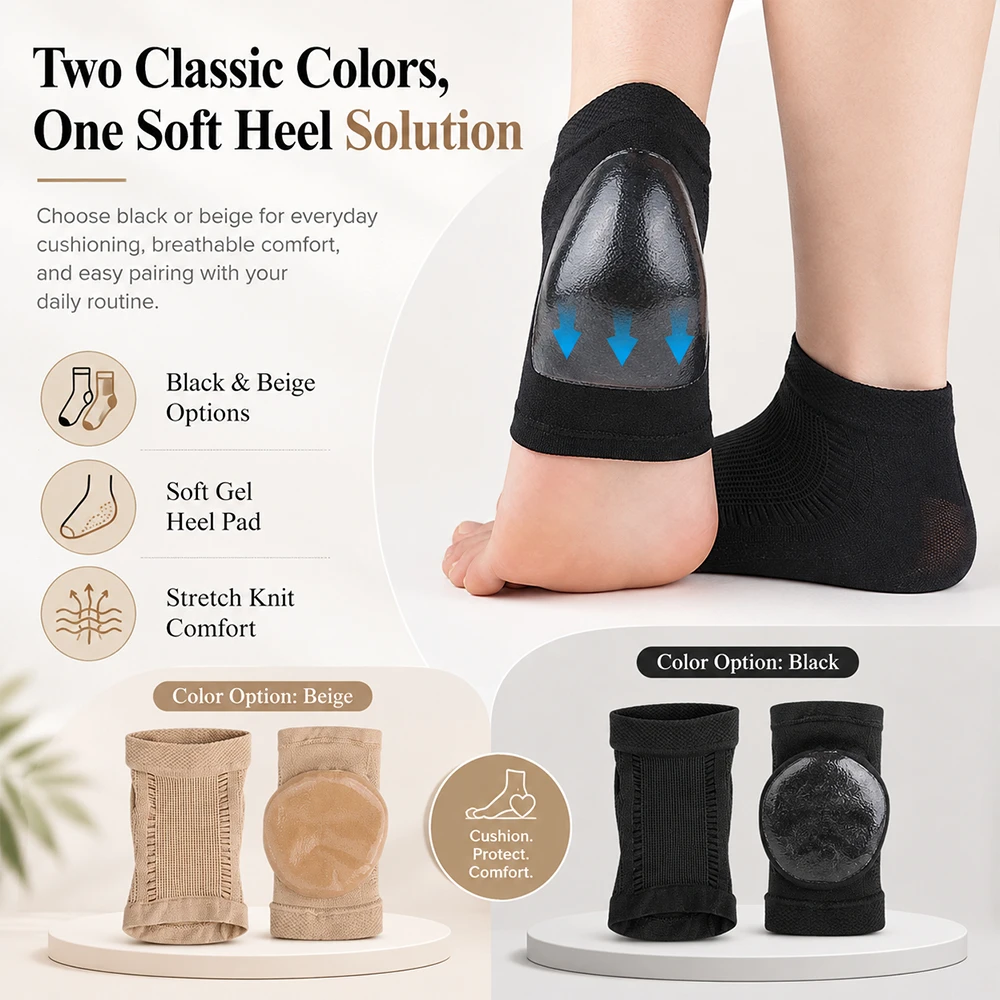 Anti Dry Cracking Heel Socks Mesh Gel Silicone Foot Cover Moisturizing Protector Half Short Socks Anti Wear Pads Care