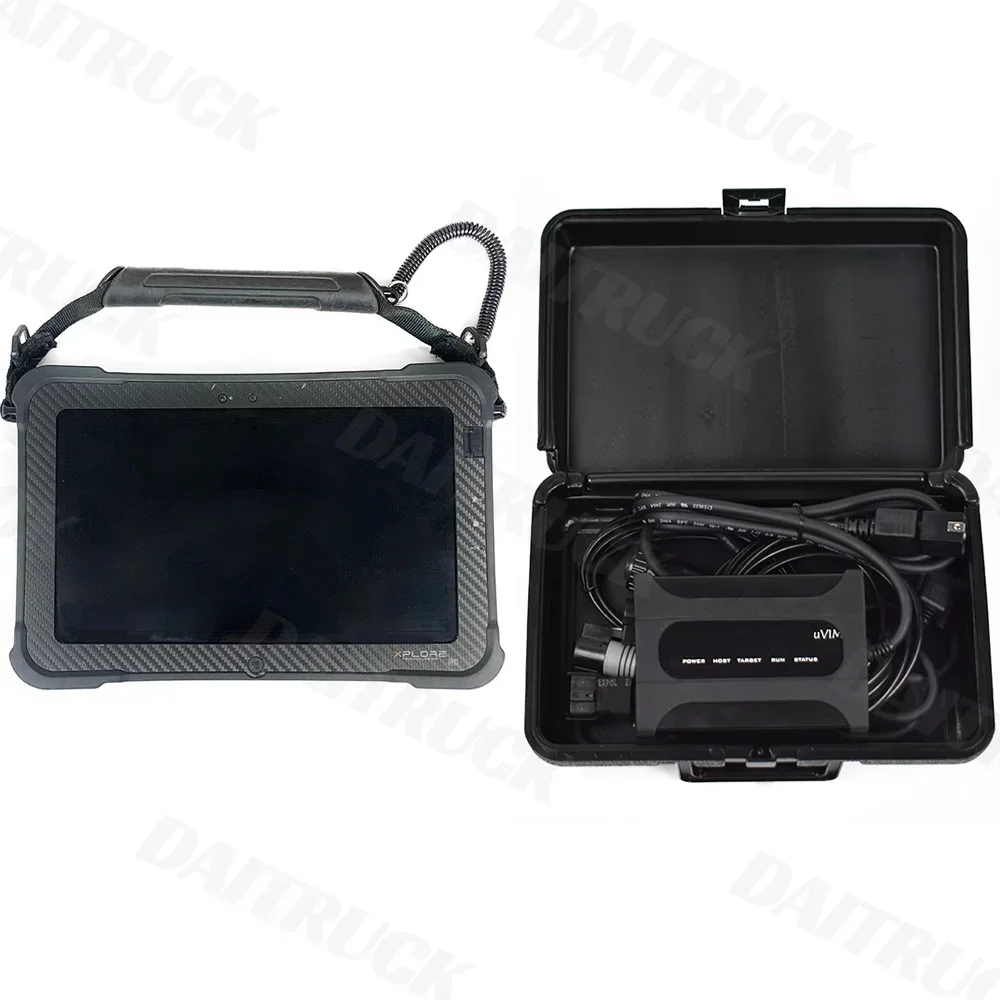 for Doosan Diagnostic Scanner kit uvim Communication Interface Loader Diagnosis+Xplore tablet