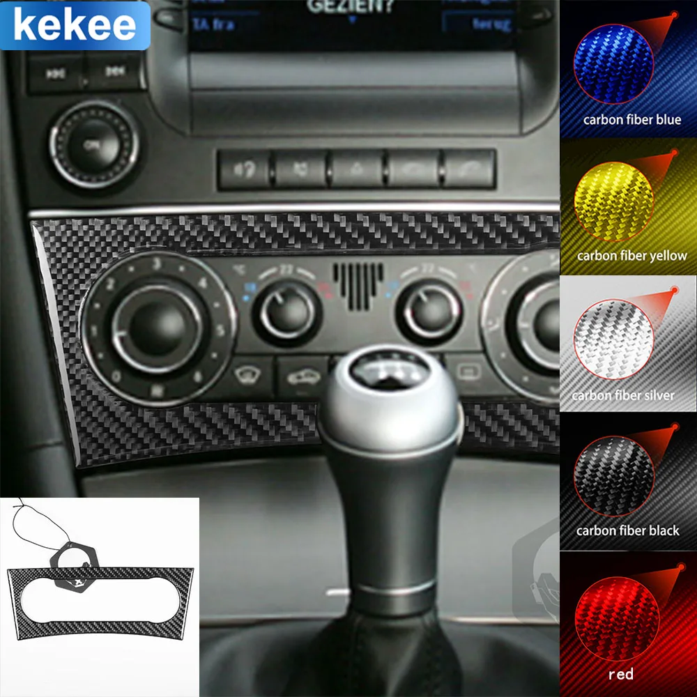

For Mercedes C Class W203 2005 2006 2007 Center CD Control Panel Tuning Real Carbon Fiber Stickers Car Interior Accessories