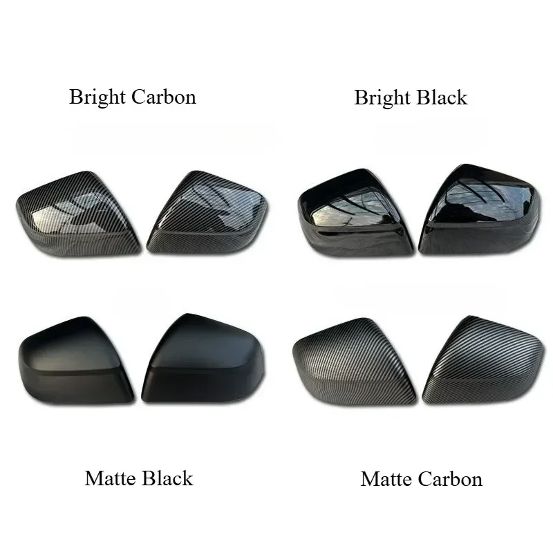 2 Stück ABS Carbon-Faser Schwarze Rückspiegelabdeckung für Tesla Model Y Juniper / YL, Schadensfreie Installation, Schutzleiste – Detail 5