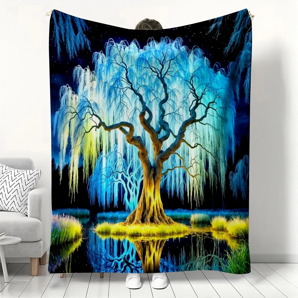 1 Stück Decke „Baum des Lebens“ für Männer und Frauen, für Freunde, Geist, Geschenke, Festivalgeschenke, Mandala, Bohemia, weiche, warme Decken, für vier Jahreszeiten geeignet