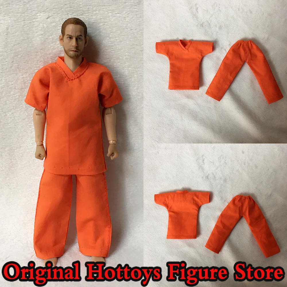 

In Stock 1/18 Scale Soldier Clothes Special Force Prisoner Solid Color T-shirt Pants Fit 3.75-inches Action Figure Model Doll