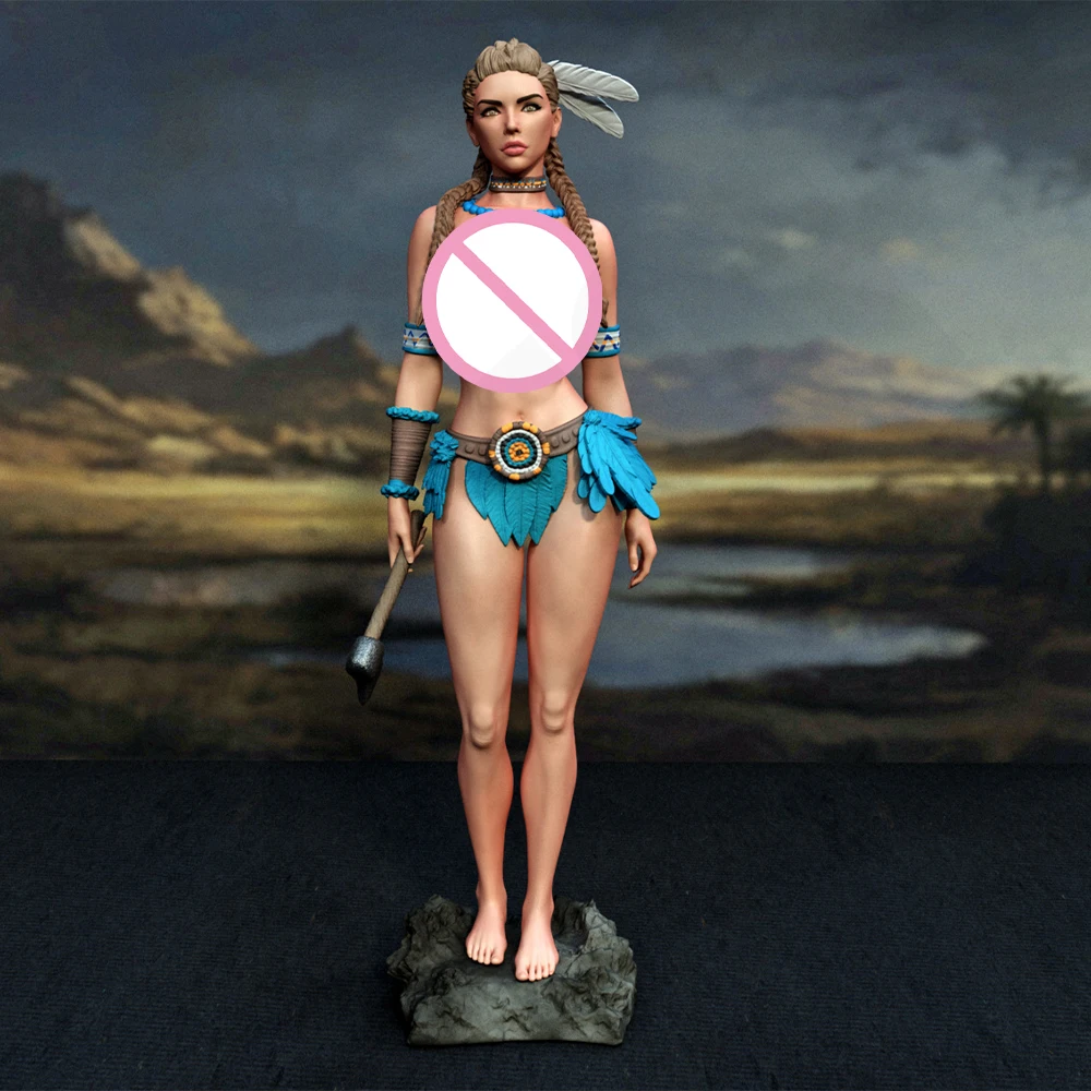 

1/24 Native Woman Model Figure Toy Collectible Craft Unassembled Miniature Reduction Statue Unpainted Kit