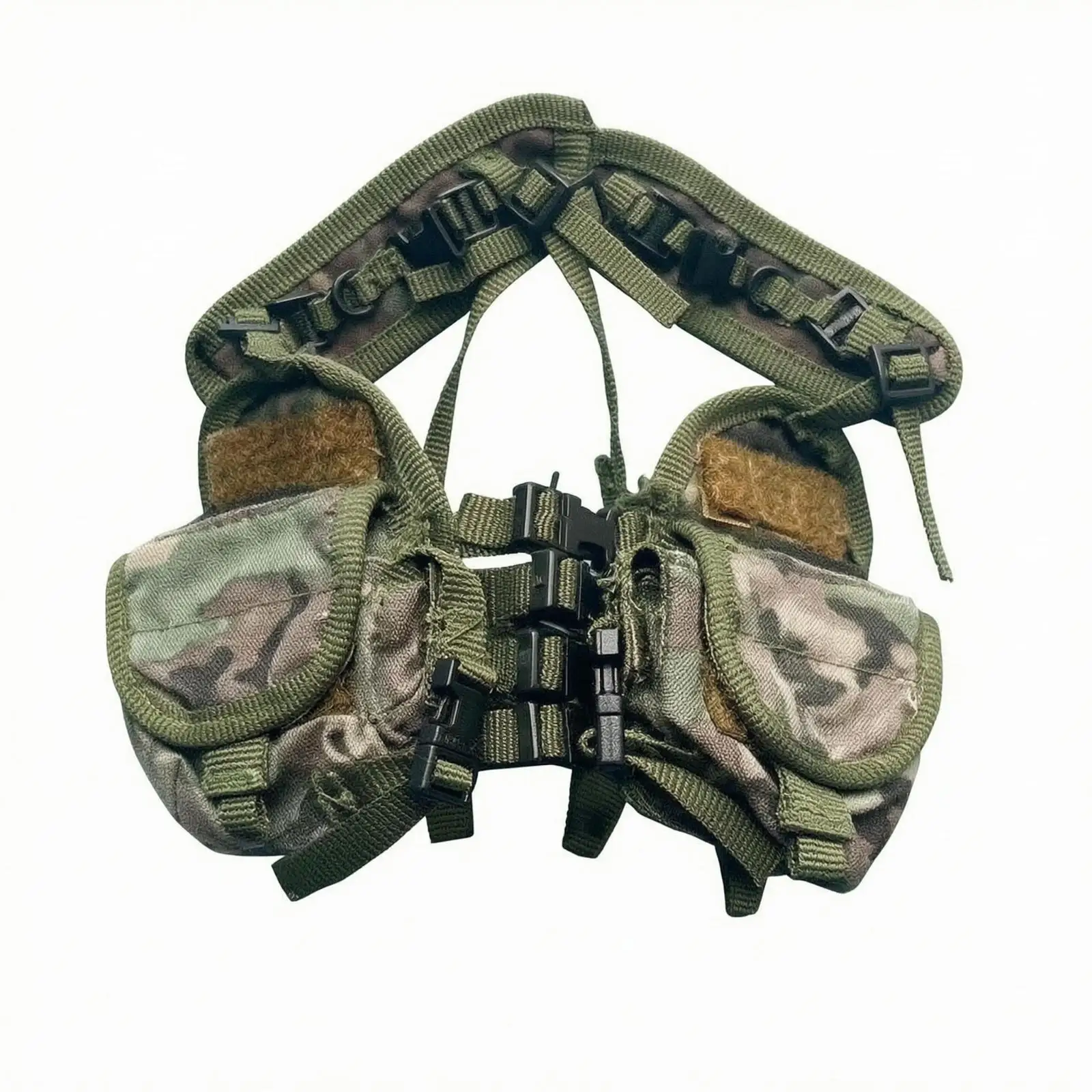 Action Figure Apparel 1 6 Mini Chest Rig Black Buckle Harness Modular Vest Cover Style Accessory for Display Collectors