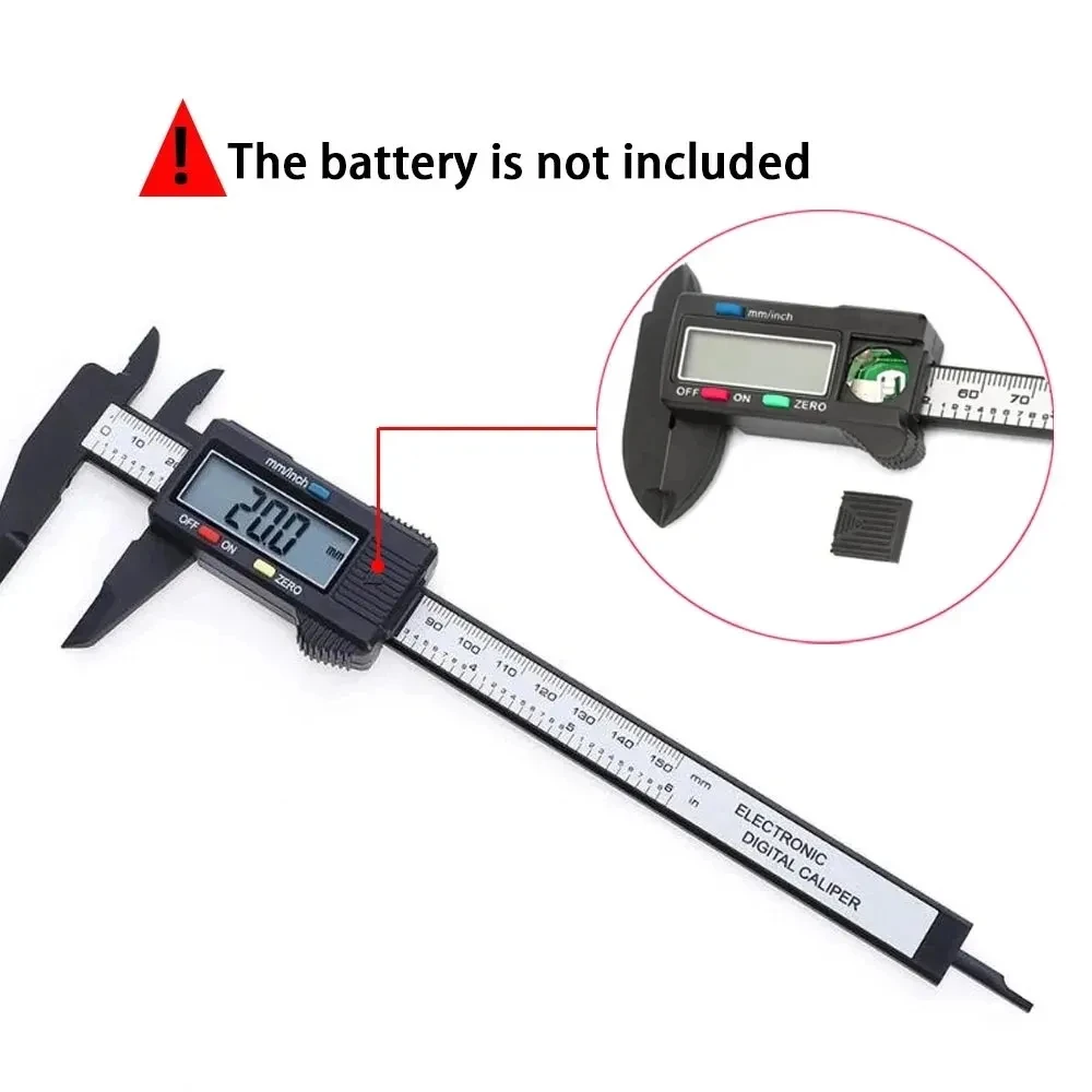 150mm 100mm Electronic Digital Caliper Carbon Fiber Dial Vernier Caliper Gauge Micrometer Digital Ruler Measuring Tool image 6
