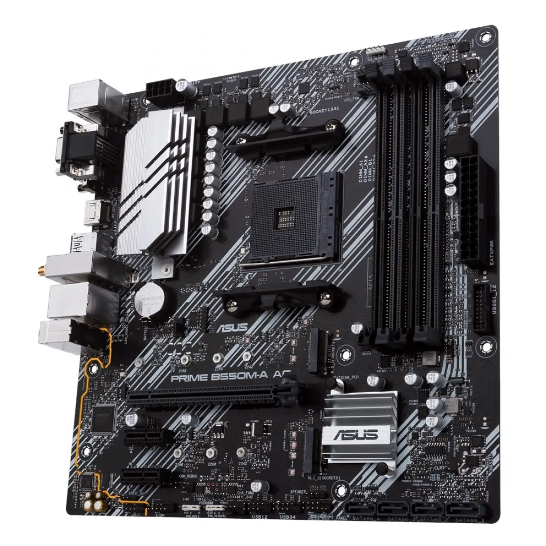 Imagem -02 - Placa-mãe Asus-b550 Prime B550m-a ac Suporta Ryzen 5600g 5600 Ryzen 5700x3d 5800x3d 5700x 5800x 3800x Ryzen 5900 5950x