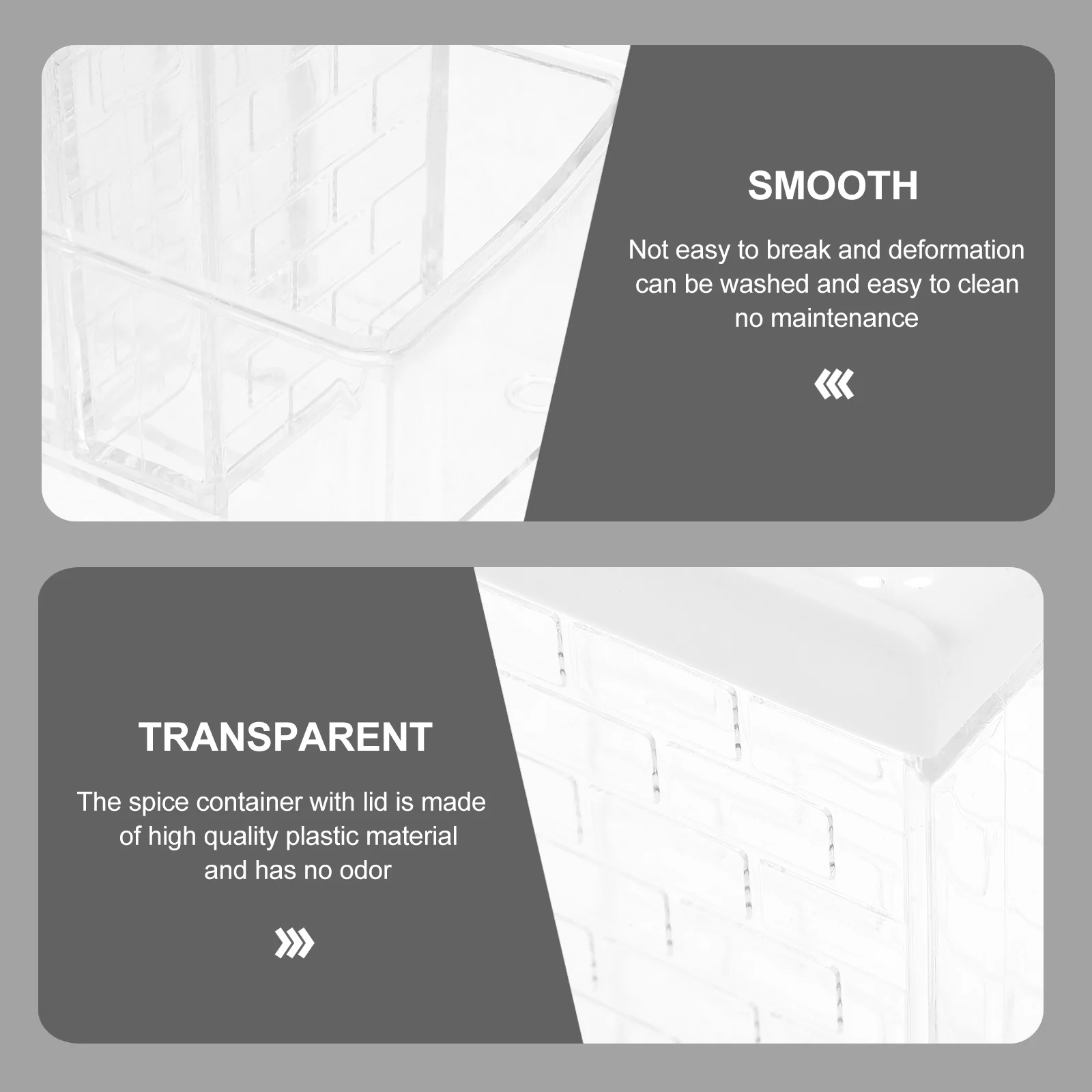 

1 set Seasoning Jars Transparent Leakproof Spice Containers Anti-Slip Base Kitchen Jars For Salt Pepper Condiments Household