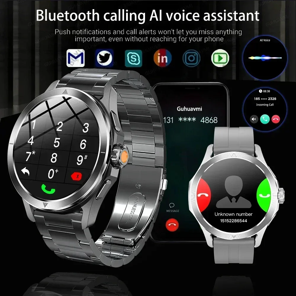 ساعة ذكية رياضية خارجية من Xiaomi S4 للرجال شاشة AMOLED NFC GPS بوصلة معدل ضربات القلب مقاومة للماء بلوتوث مكالمة SmartWatch All