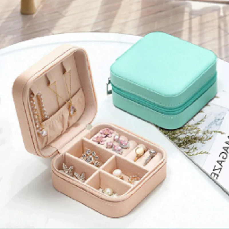 Candy Color Jewelry Organizer Display Storage Box Travel Earrings Necklace Ring Holder Jewelry Case Boxes