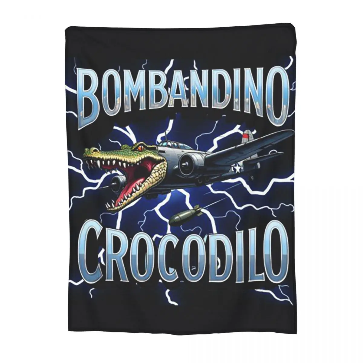 

Bombardiro Crocodilo Meme итальянские одеяла Brainrot, теплое фланелевое одеяло, постельное белье для кровати, гостиной, пикника, путешествия, дивана
