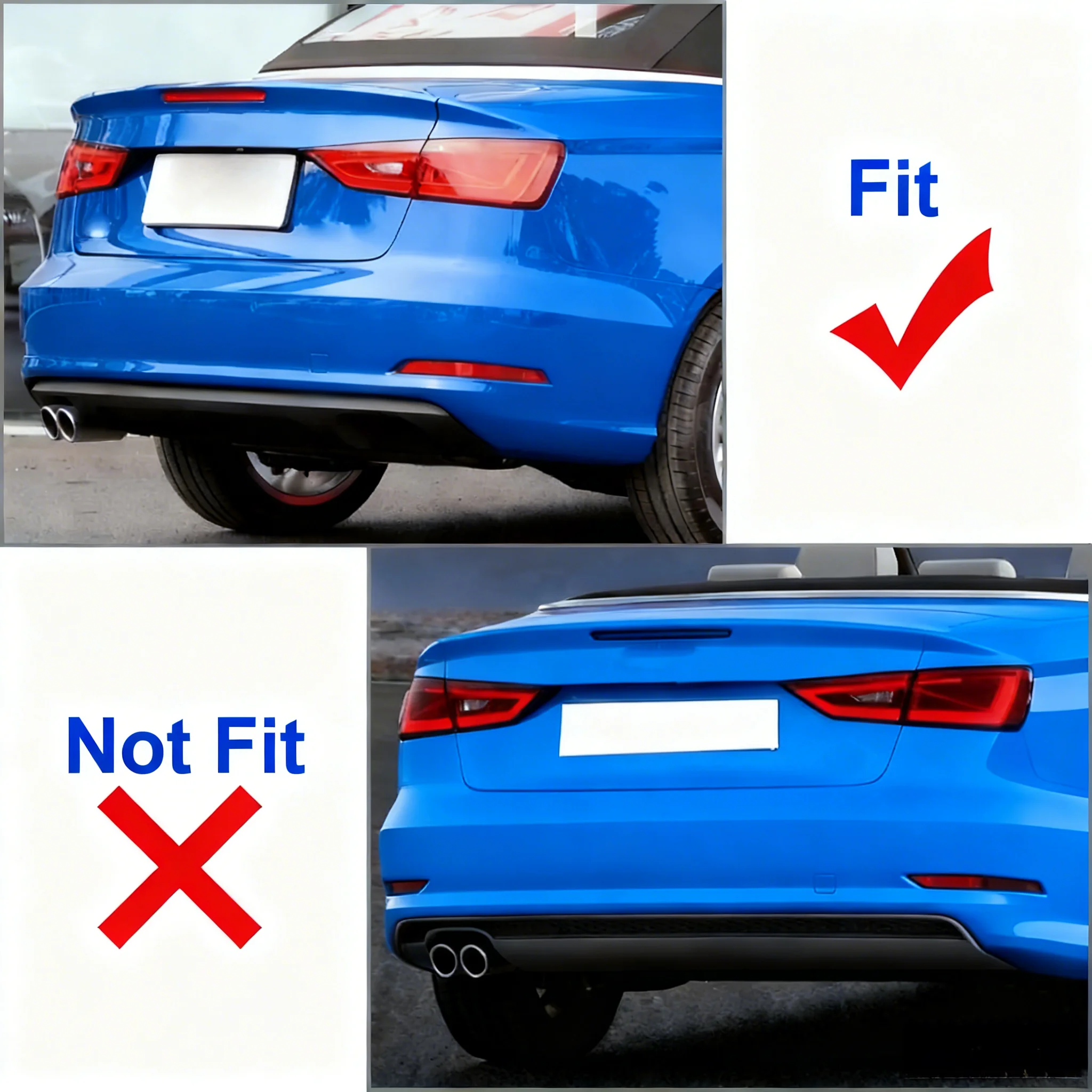 

Car Rear Bumper Reflector Tail Light Bars Brake Parking Warning For AUDI A3 Sedan Cabriolet 2013-2016 8VD945105 8VD945106