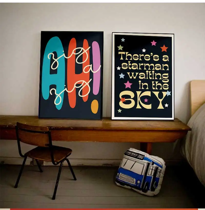Minimalism Decor Posters Quotes Wall Art Canvas Painting Inspired Music Ciao Amore With Love Prints Living Room Home Decor