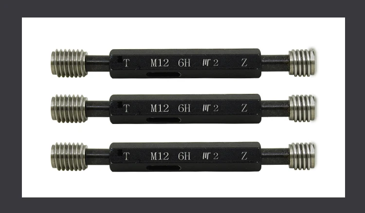 1 Stück Gewindeprüfstift, hochpräziser Doppel-GO/NO-GO-Prüfstift, Handwerkzeug, metrischer Prüfstift, 6H Präzisions-Innengewindeprüfer, anpassbar – Detail 8