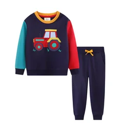 Jumping Meters Cars Baby Boys Clothing Sets Autumn Winter Boy Set Sport Suit For Boys Sweater Shirt Pants 2 Pieces Sets children