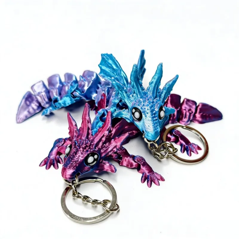 

3D печать саламандра, игрушечная модель, брелок, шарнирное подвижное игрушечное животное, сумка, подвеска, украшение, декомпрессионная игрушка, детская игрушка