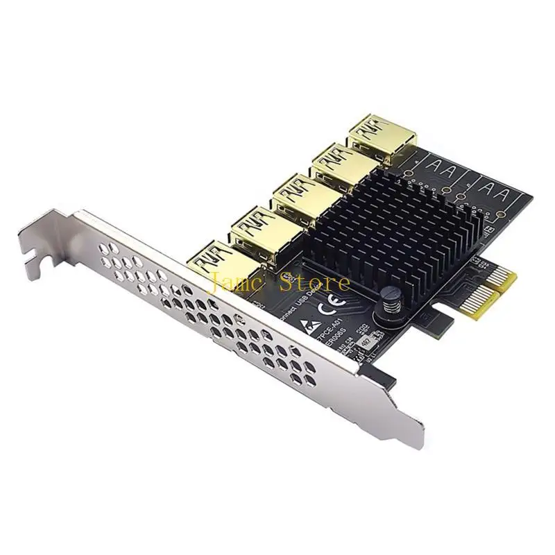 محول LX0B PCIe PCI لمضاعف التوسعة Express 1X إلى 16X من 1 إلى 5 USB3.0
