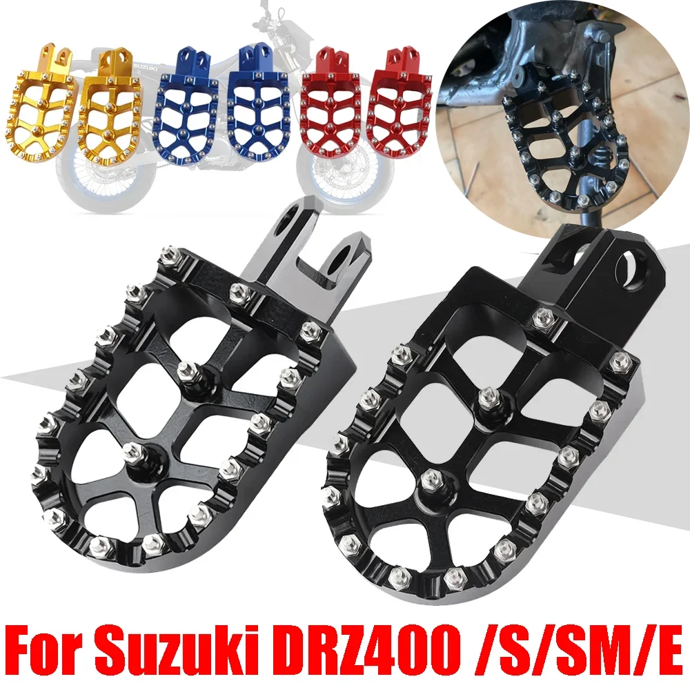 

For Suzuki DRZ400S DRZ400SM DRZ400 DR-Z DRZ 400S 400SM 400E DRZ 400 S SM E Accessories Footrest Foot Pegs Rests Pedals Footpegs