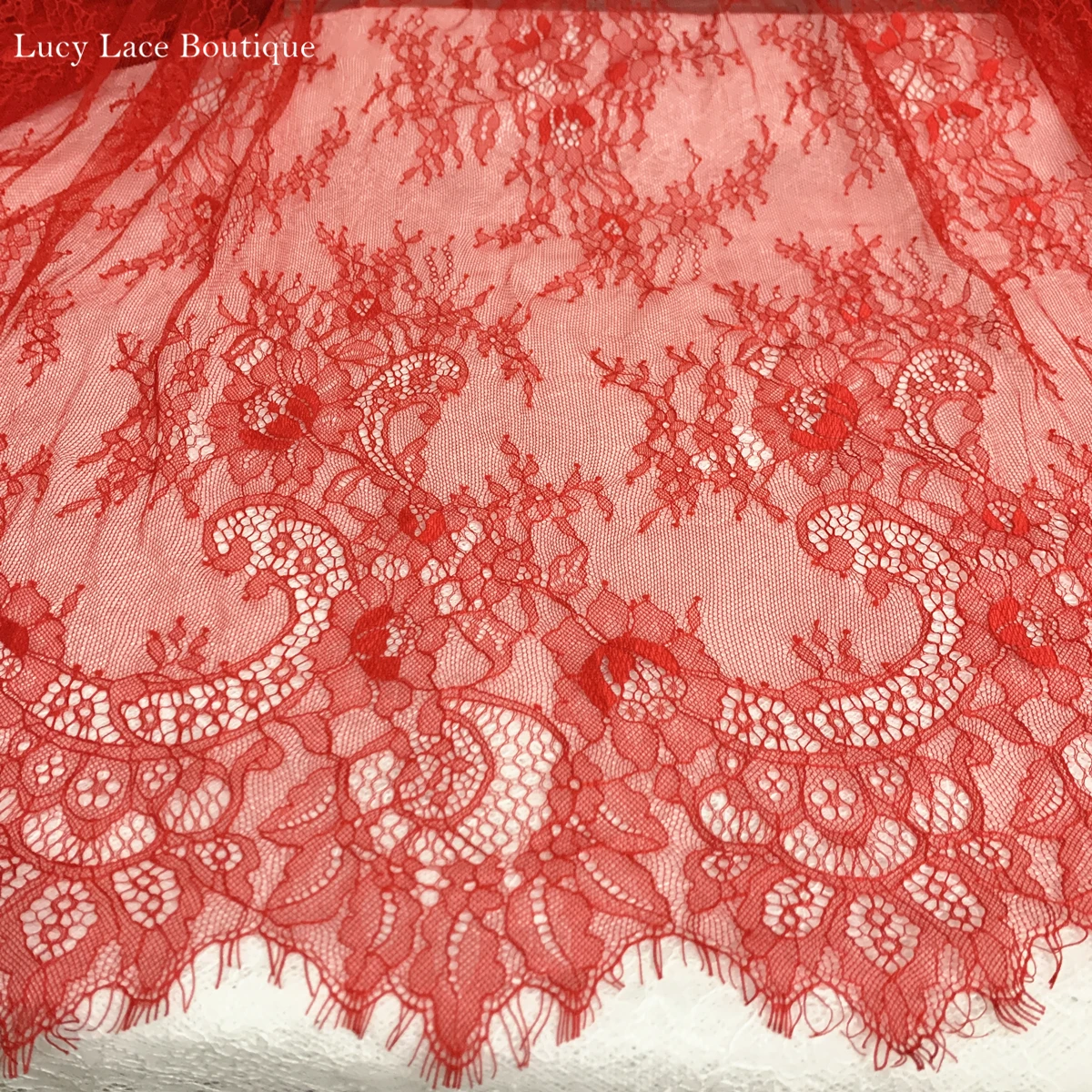 

21 Colors Elegant Sexy women Long Dress Lace Fabric Eyelash Chantilly Lace Dyed 1piece/3 meters Classic Design Home DIY Lace