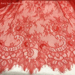 21 Colors Elegant Sexy women Long Dress Lace Fabric Eyelash Chantilly Lace Dyed 1piece/3 meters Classic Design Home DIY Lace
