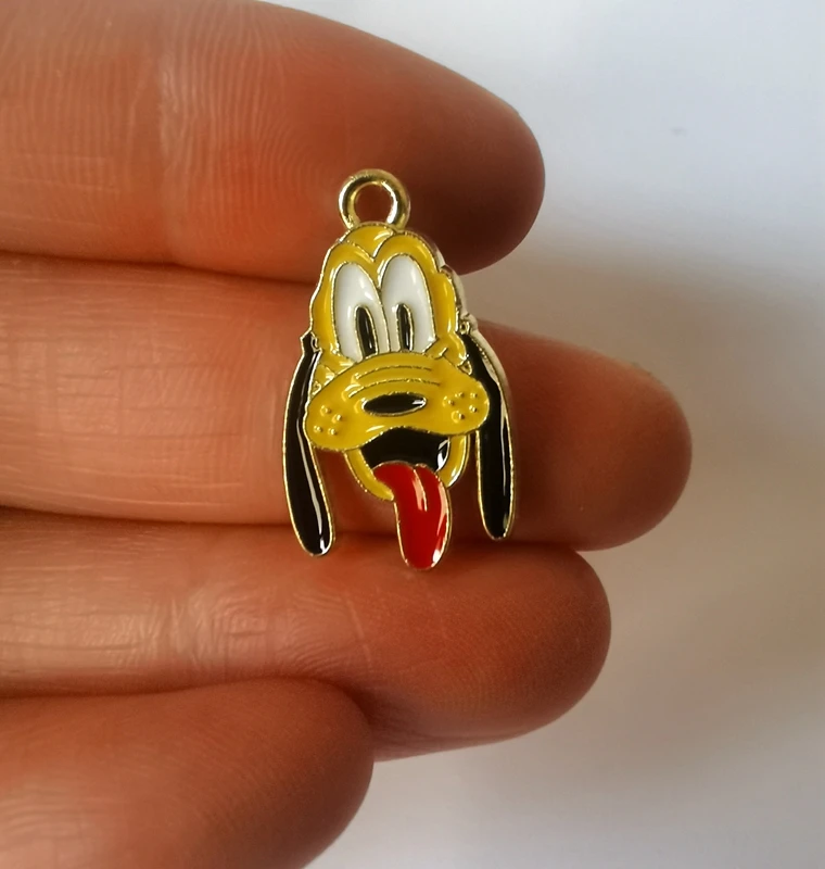 10 Pcs Disney Pluto  Pendants Charms  Jewelry Making  Earrings Pendants Necklaces Bracelets DIY Accessories