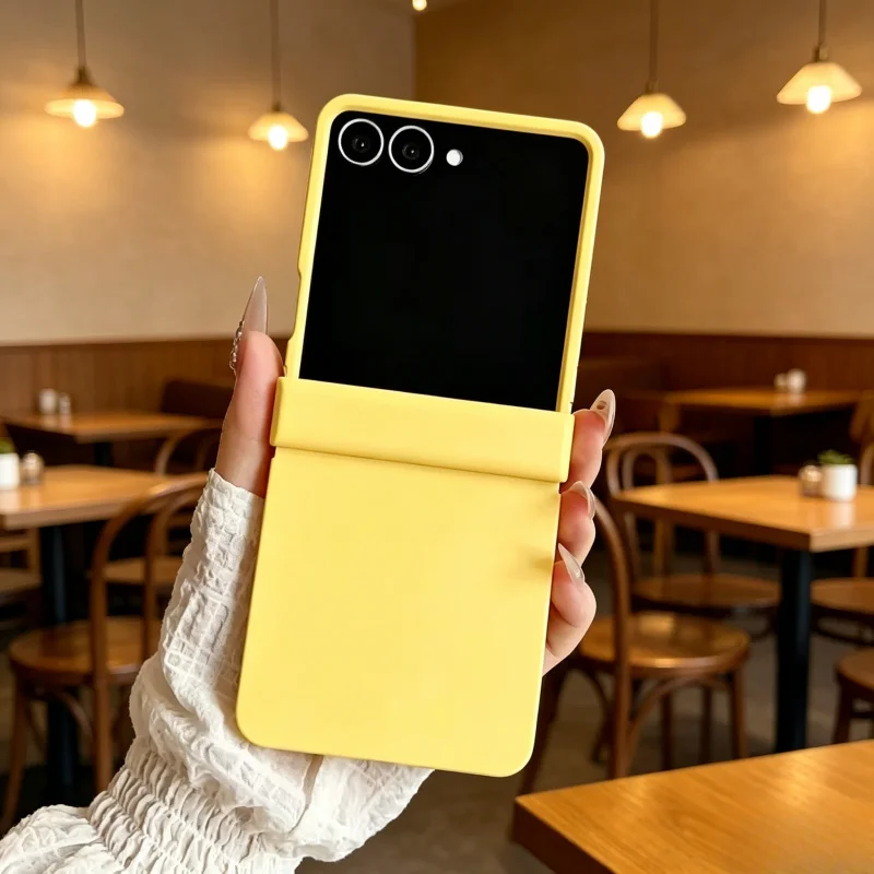 Dopamine Candy Color Matte Case for Samsung Galaxy Z Flip 7 6 5 4 3 5G & FE, Hinge Protective Hard Back Cover