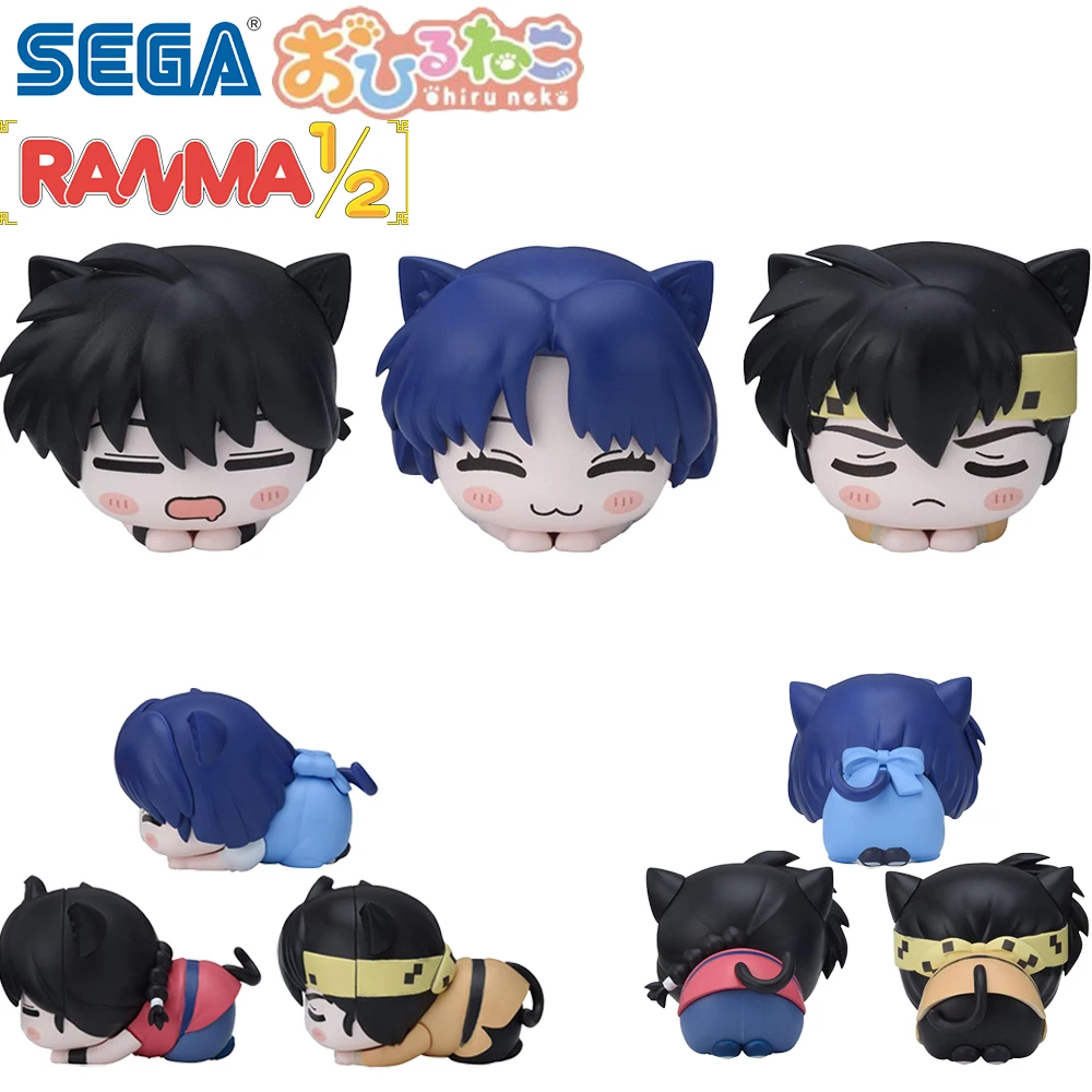 Pre Sale Original Genuine Sega Ohiruneko Ranma 1/2 Tendou Akane Saotome Ranma Hibiki Ryouga Mini Figures Model Toys Gifts