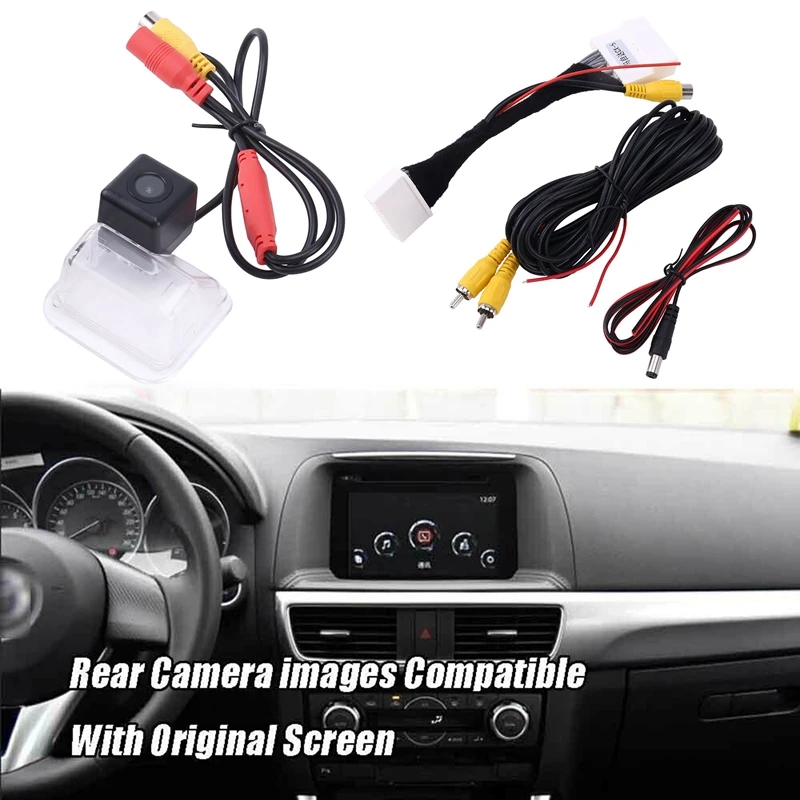 

Car Rear View Camera Backup Reverse Camera For Mazda CX-5 CX5 2015 2016 2017 2018 Compatible Factory Screen Cable