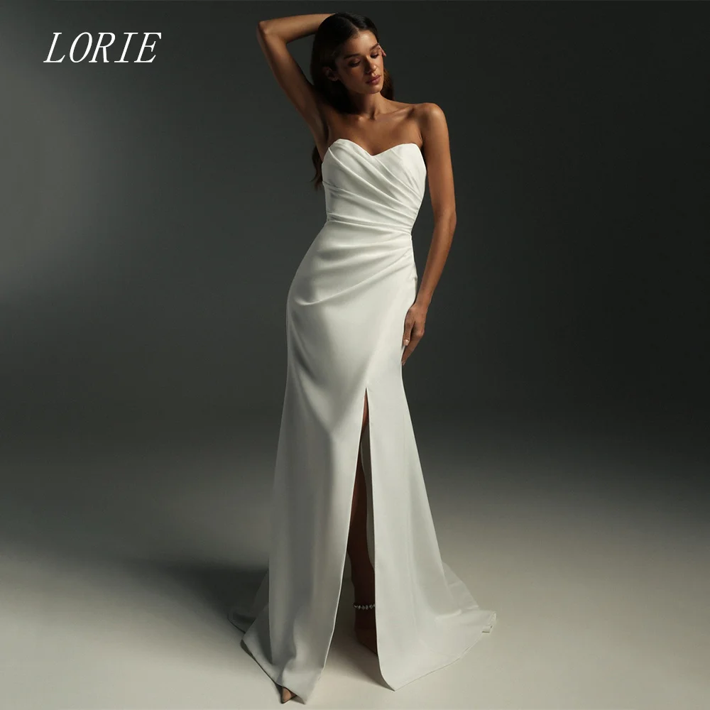 LORIE Luxury Mermaid Wedding Dress Sweetheart Side Silt Bridal Dresses Elegant Pleat Wedding Gown Customized 2026