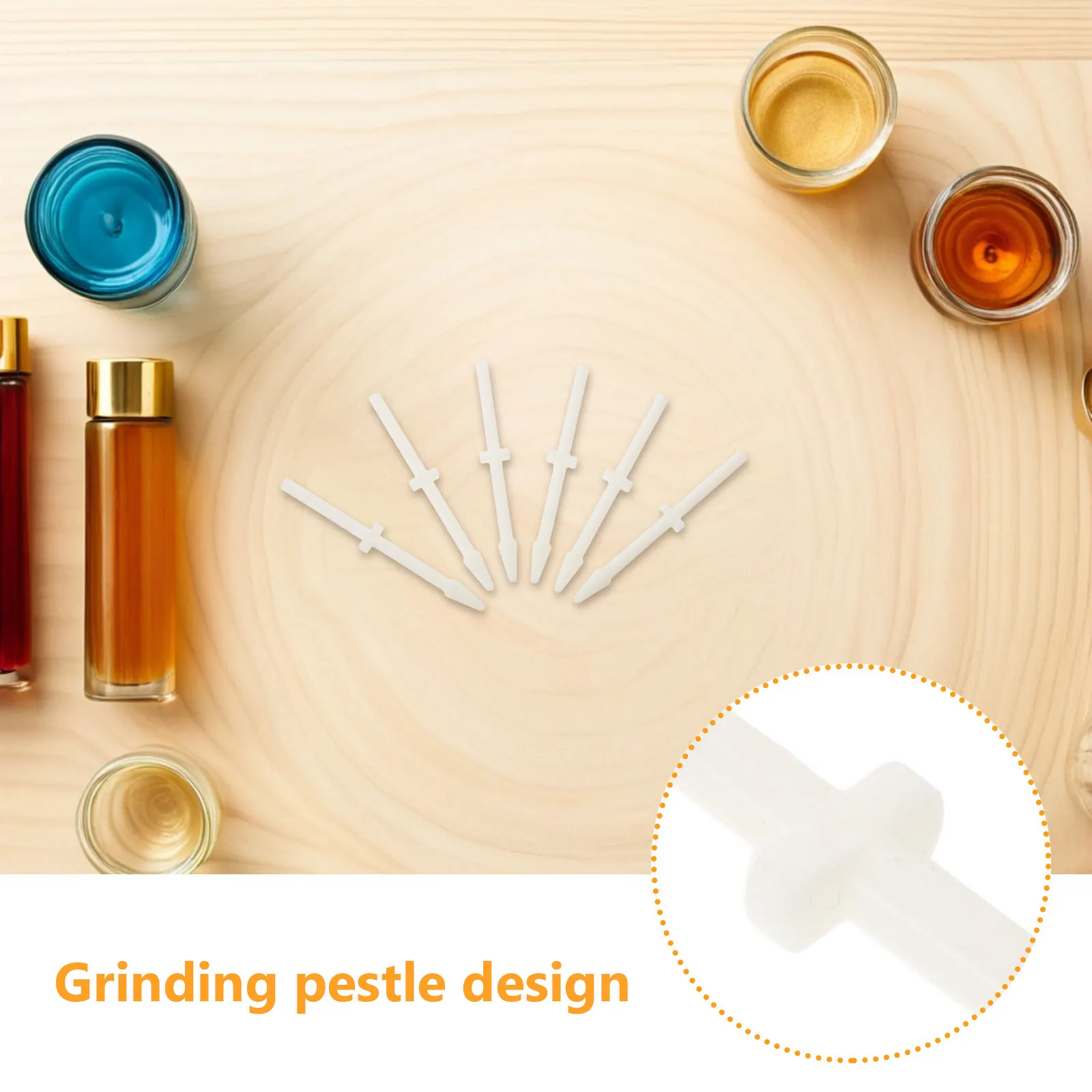 10Pcs Ergonomic Plastic Microcentrifuge Tube Pestle for Tissue Sample Grinding Buffer Mixing Stick Disposable Micro Stirring Rod