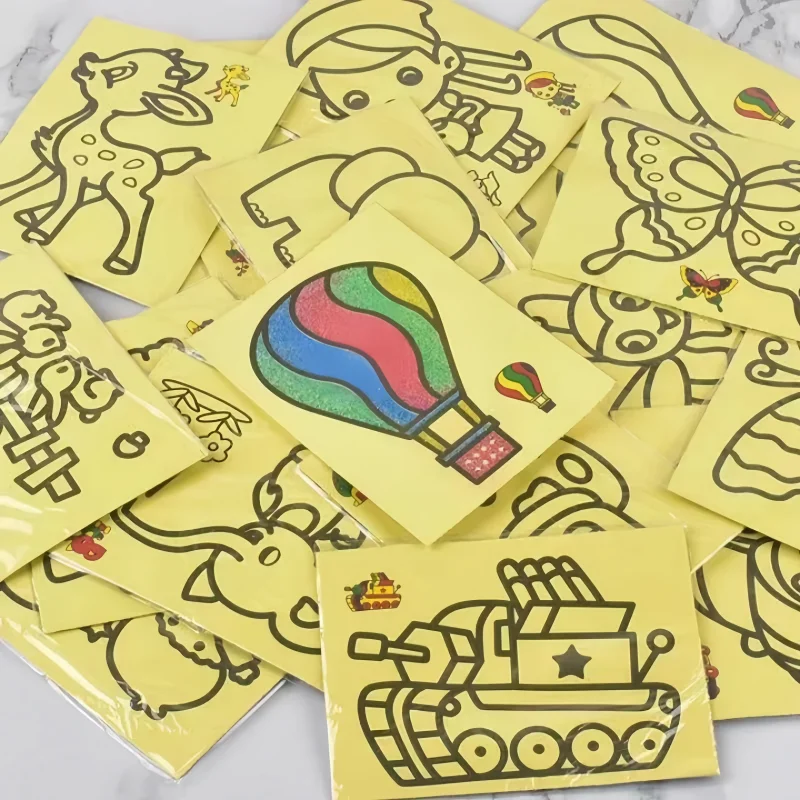 20pcs Kids Creative Sand Painting DIY Set Handmade Puzzle Children's Graffiti Kindergarten Art Educational Toy