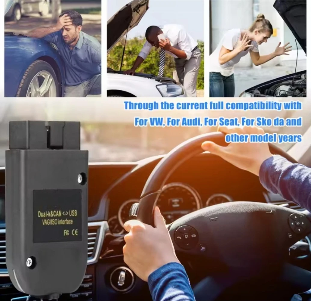 USB Car Diagnostic Tool Support Online Update Compatible With VW AUDI Skoda Seat OBD Fault Code Reader