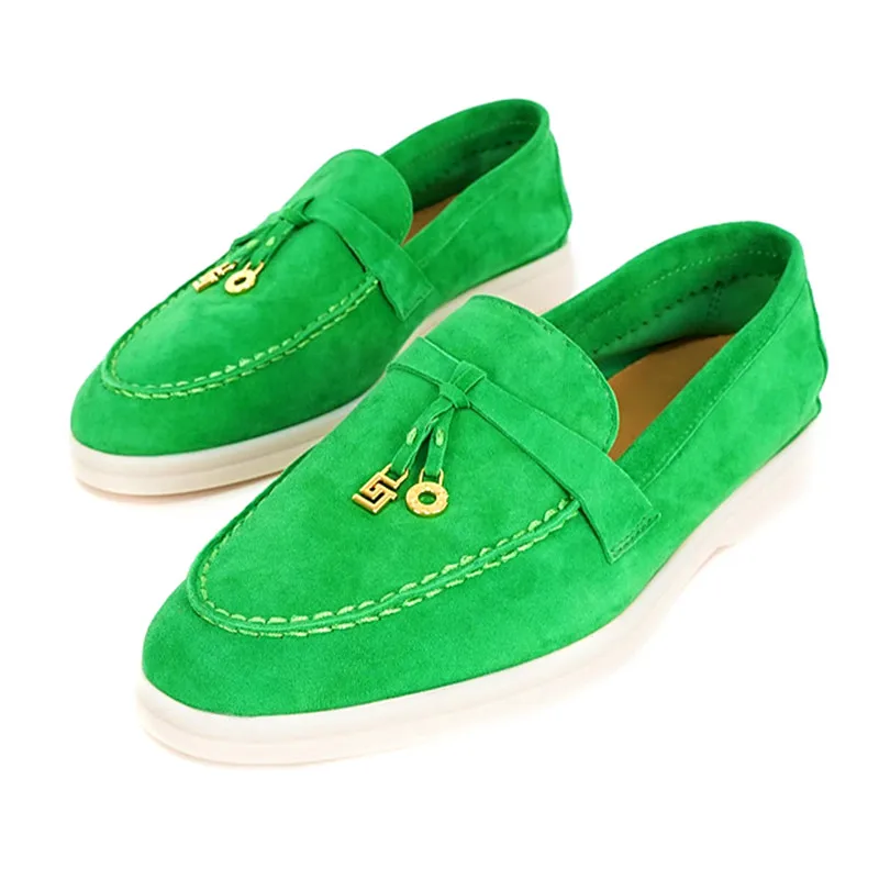 

Women's Premium Italian Leather Loafers - Slip-On Walking Shoes for Outdoor, Casual & Travel - All-Season Comfortable New Design