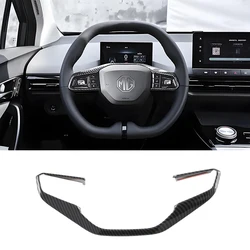 For MG4 MG 4 EV 2024 2023 2022 Carbon Fiber Style Steering Wheel Trim Cover Car Accessories