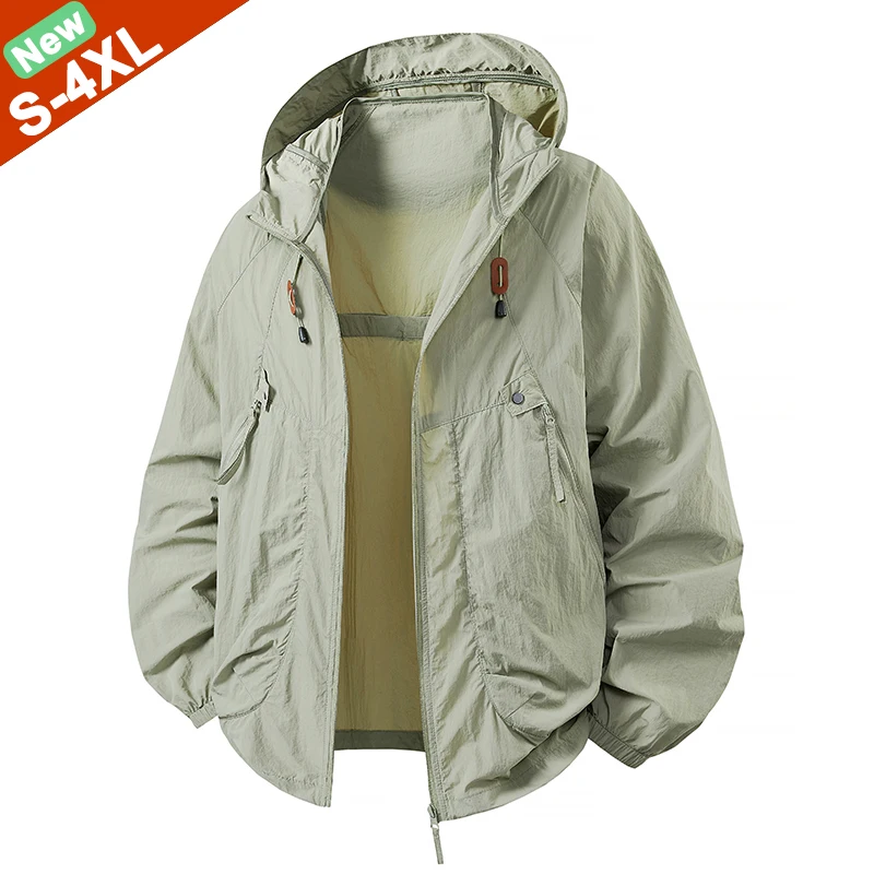 Men Jacket Summer Coats Male Fishing Windbreaker Jacket Man Camping Clothing Hot Day Waterproof Trip Outerwear 8Colors Fast Ship