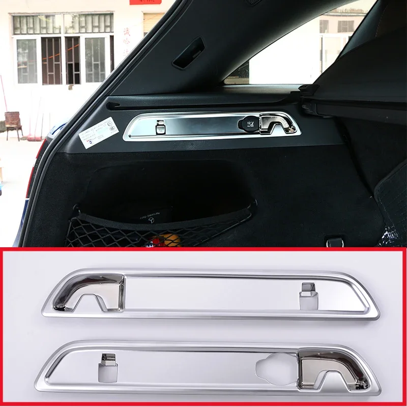 

For Mercedes Benz GLC Class X253 200 260 300 2 Pcs ABS Chrome Trunk Hook Decorative Cover Trim 3D Stickers