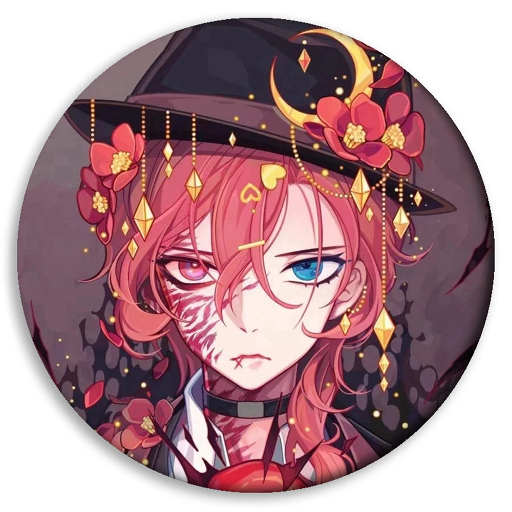 أنيمي بونغو الضالة الكلاب ناكاهارا Chuuya Oguri Mushitarou Ryunosuke Akutagawa تأثيري حلي شارة دبوس SPTE صفيح بروش ﻿