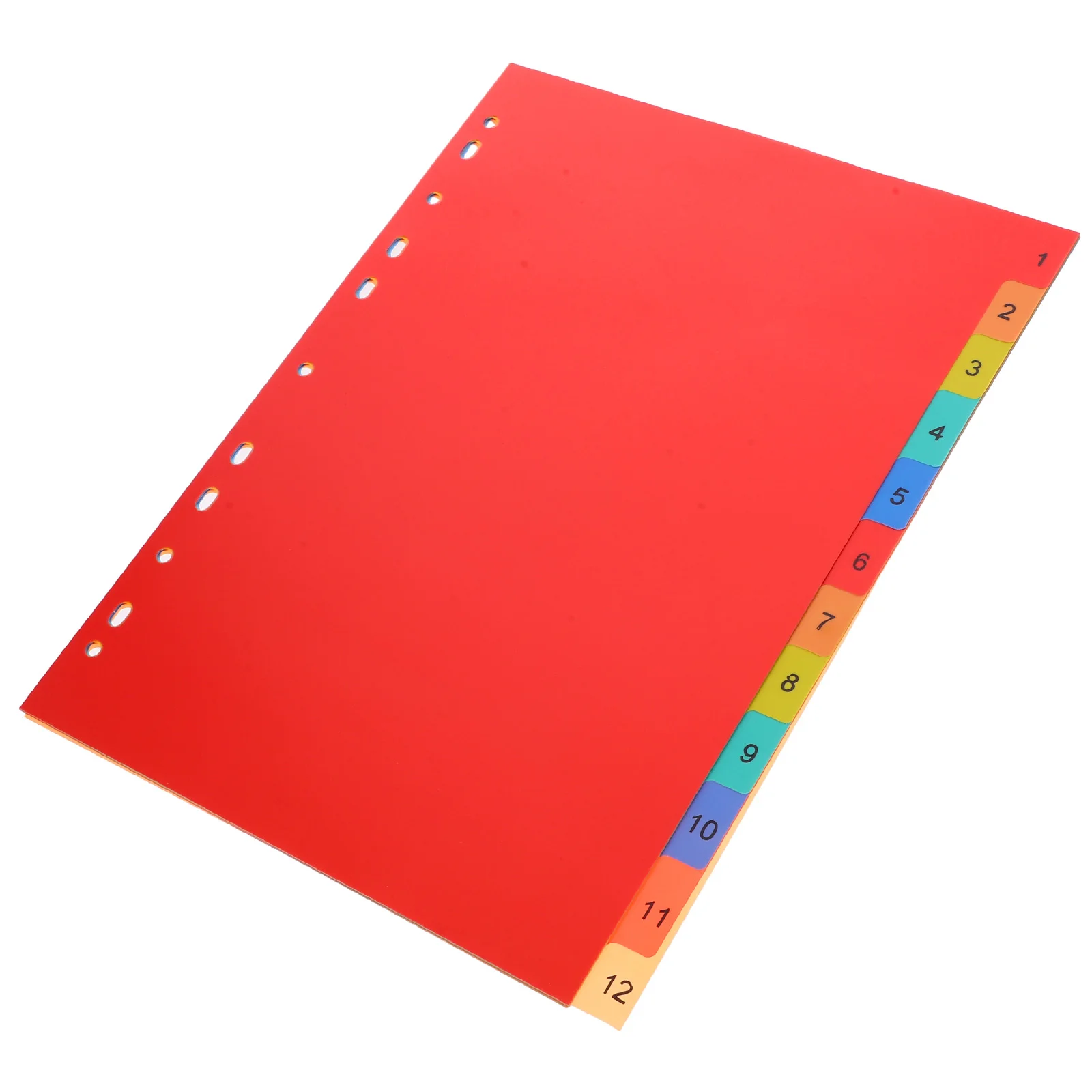 Plastic Index Page Index Binder, Índice Page Dividers, Etiquetas classificadas, Colorido A4 Notepad Tabs Folder