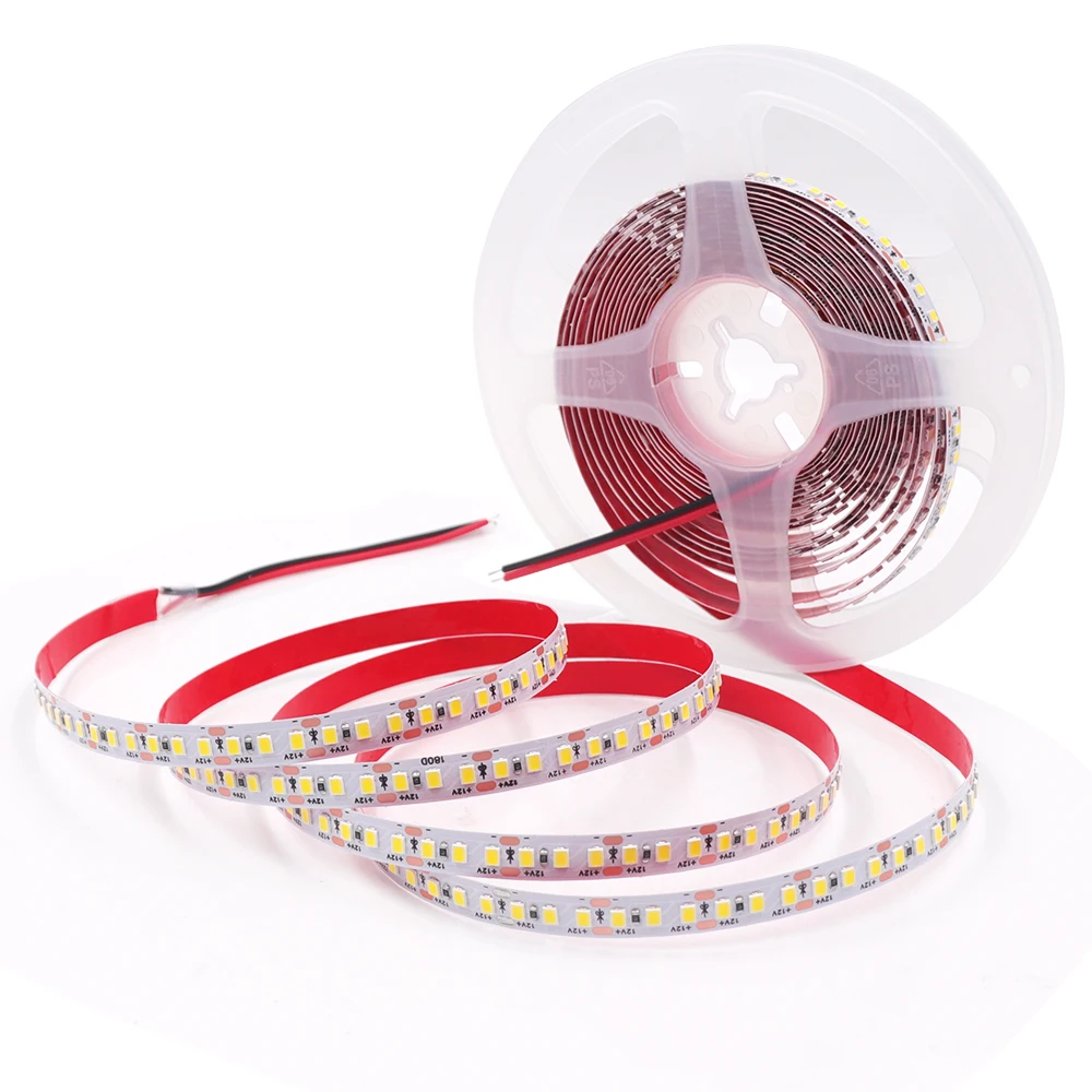 DC 12V 24V LED Strip 180Leds/M SMD 2835 ciepły/naturalny biały/czerwony/zielony/lodowy blękit/różowy/pomarańczowy elastyczny taśma wstążkowa sznur