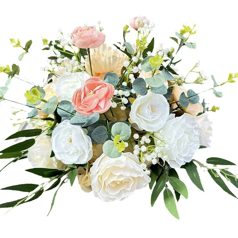 Delivery area ceremony arrangement Simulation flower Roman column decoration Delivery area ornament False flower flower